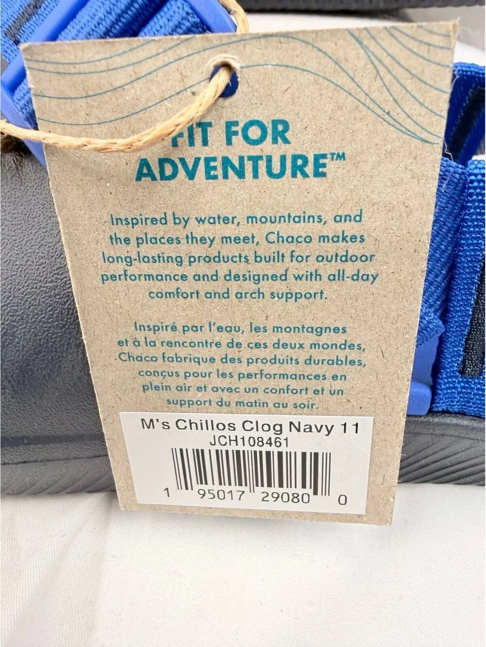 New Chaco Chillos Clog Sandals Slingback Mens 11 Gray Blue Casual Outdoor Adjust